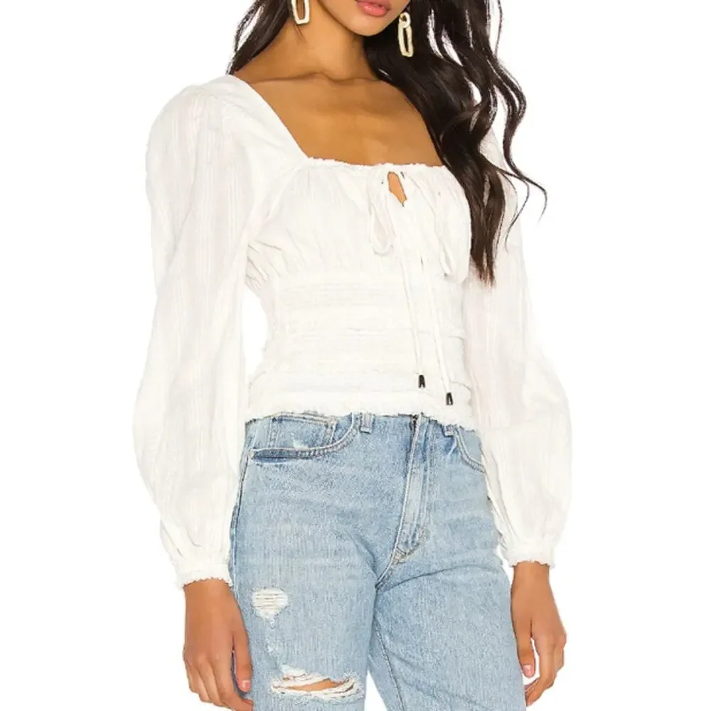 Free People Solid Lolita Milk Maid Top
